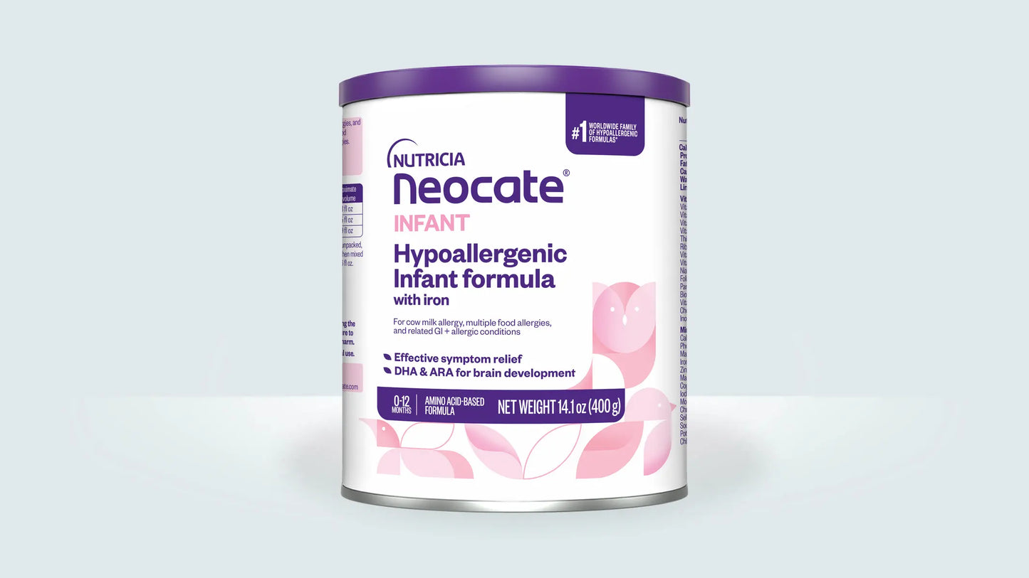 Neocate Infant with DHA and ARA Hypoallergenic Amino Acid Formula 14.1 oz 100 percent free amino acids severe food allergies FPIES EoE
