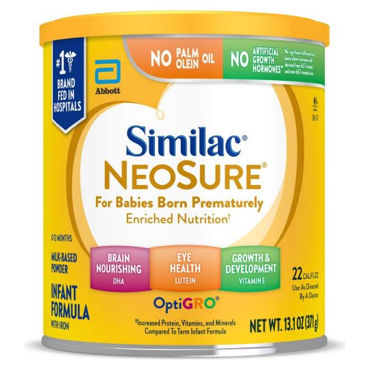 Similac NeoSure Post NICU Premature Infant Formula Powder catch up growth extra calories protein bone building minerals preemie formula